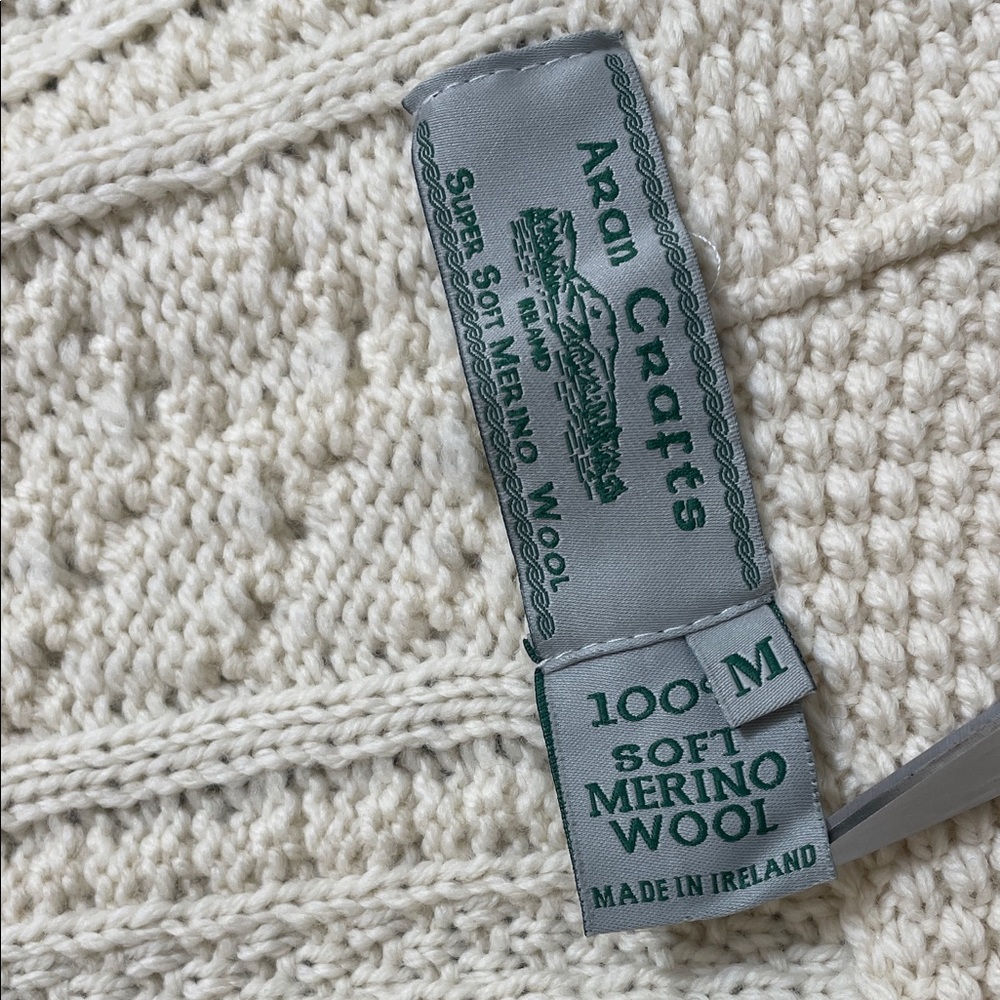 Aran Super Soft Open Aran Cardigan size Medium - Picture 5 of 9